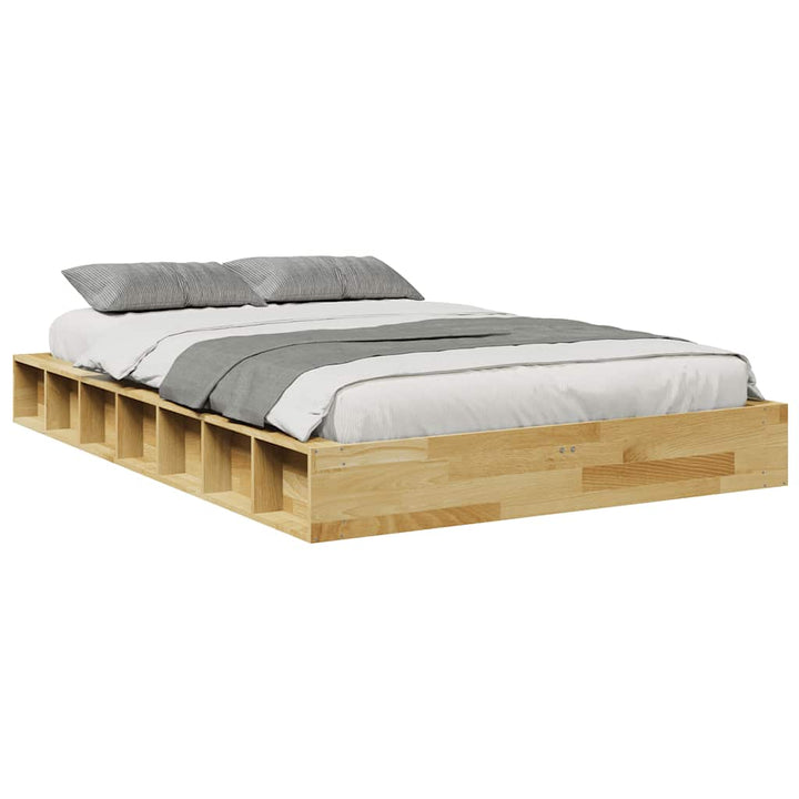 Sengeramme uden madras 120x200 cm Massivt træ Eg