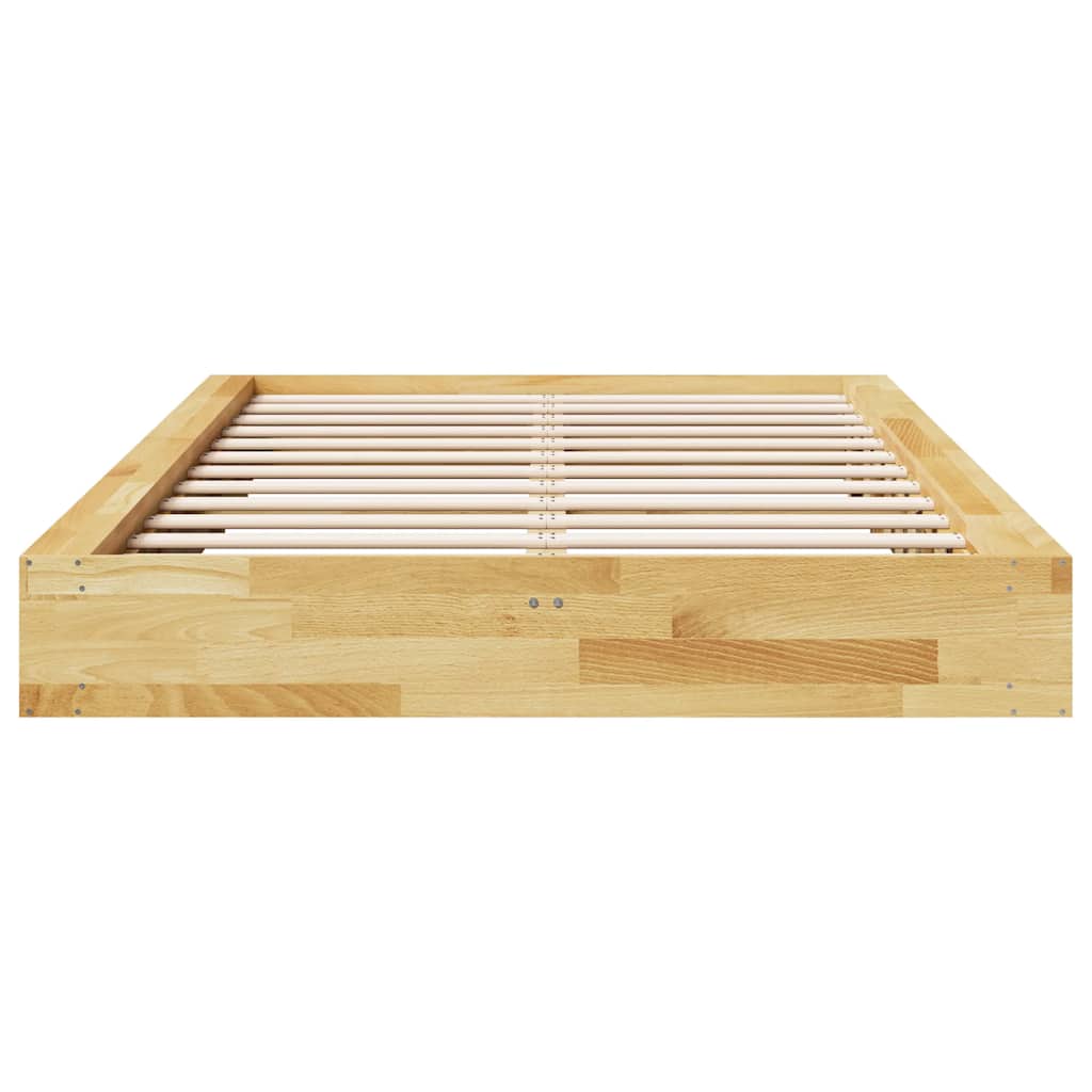 Sengeramme uden madras 120x200 cm Massivt træ Eg