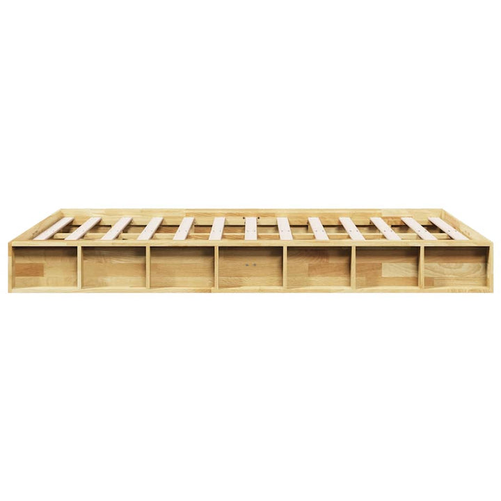 Sengeramme uden madras 120x200 cm Massivt træ Eg
