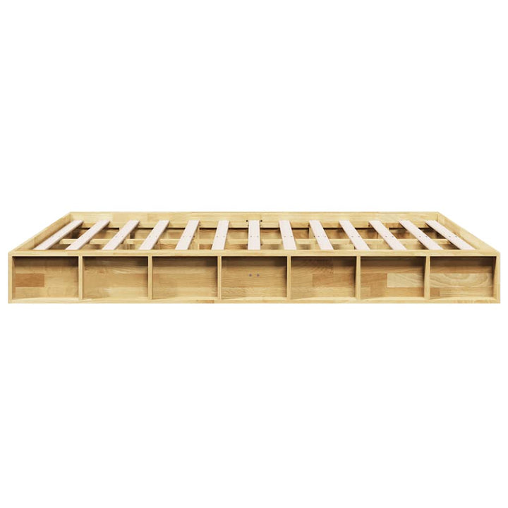 Sengeramme uden madras 150x200 cm Massivt træ Eg