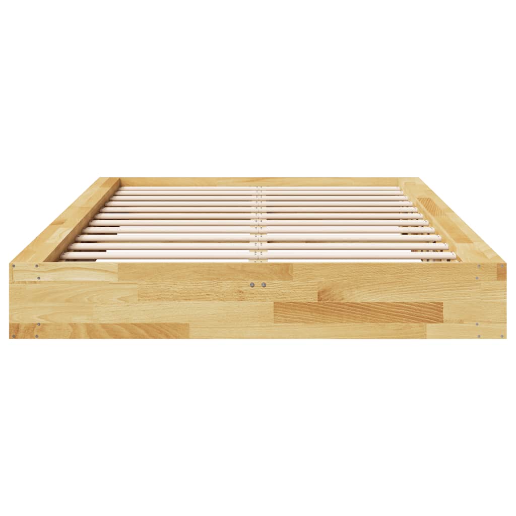 Sengeramme uden madras 120x190 cm Massivt træ Eg