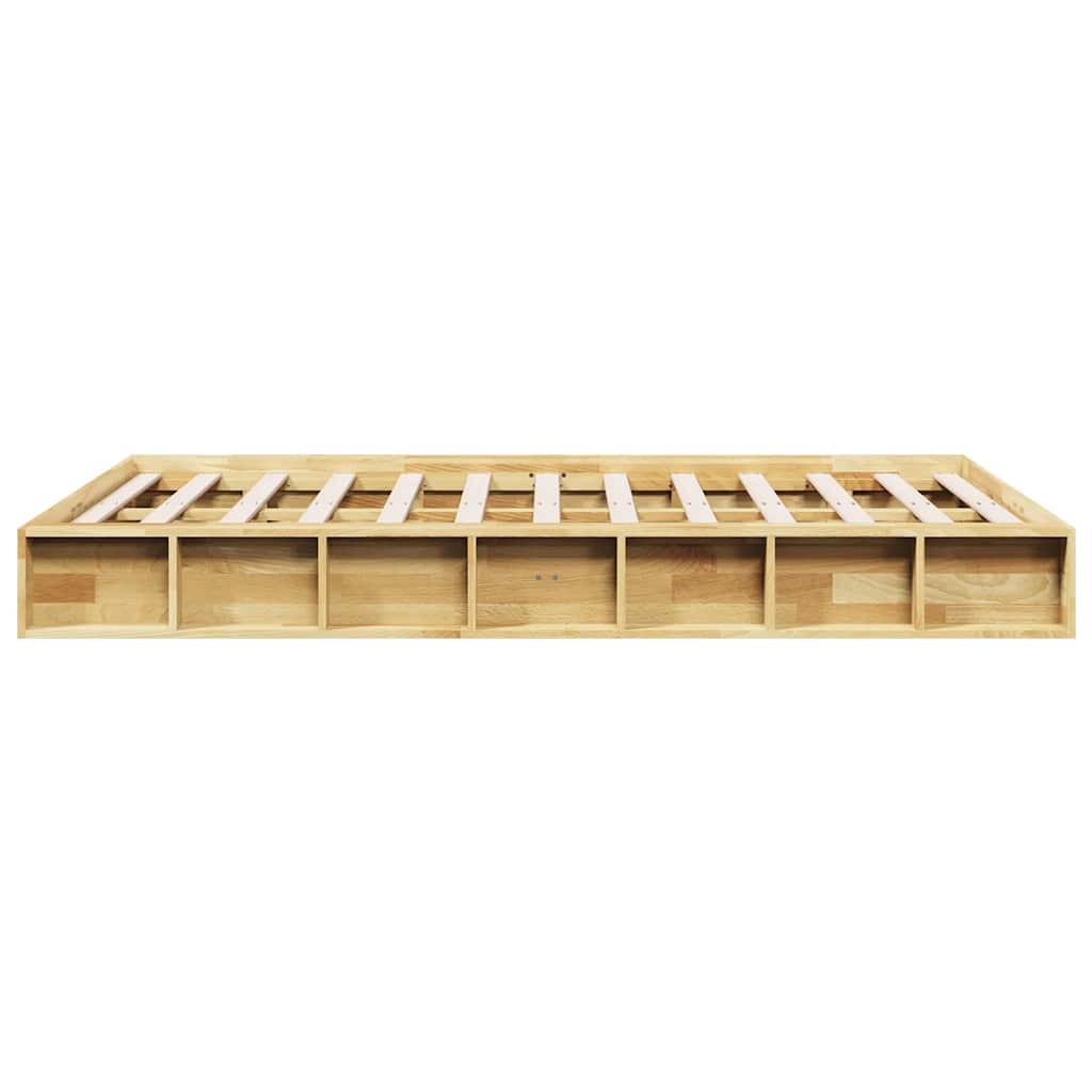 Sengeramme uden madras 120x190 cm Massivt træ Eg