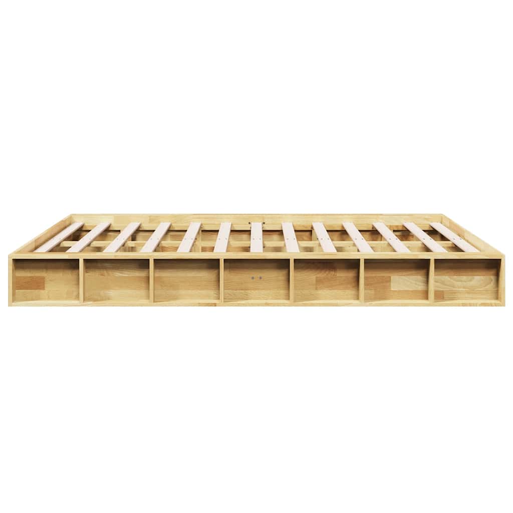 Sengeramme uden madras 135x190 cm Massivt træ Eg