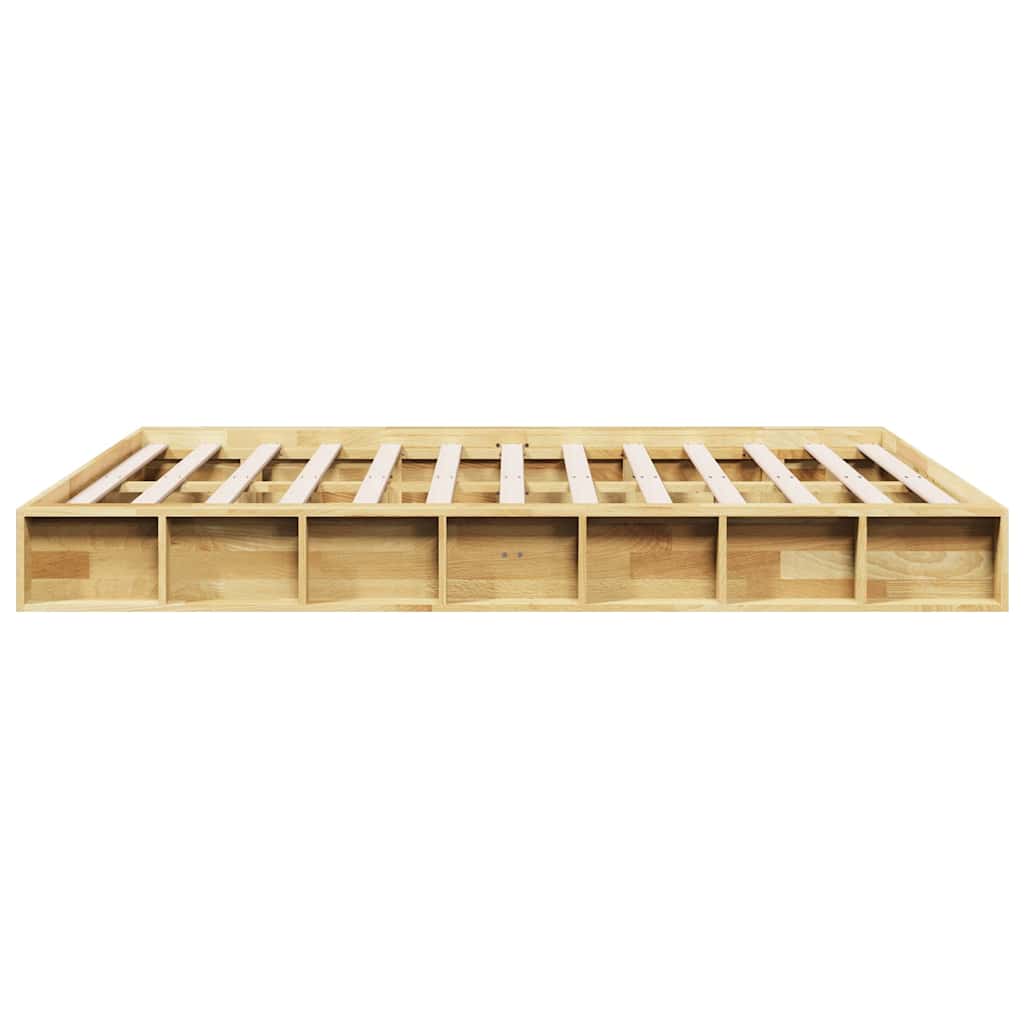 Sengeramme uden madras 140x190 cm Massivtræ Eg