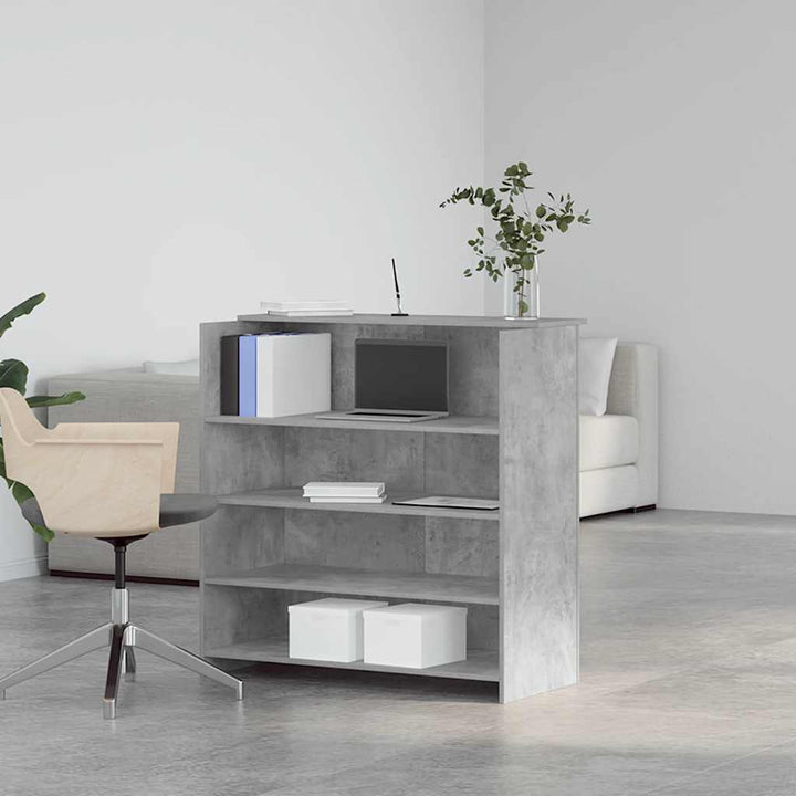 receptionsskranke 100x50x103,5 cm konstrueret træ beton grå