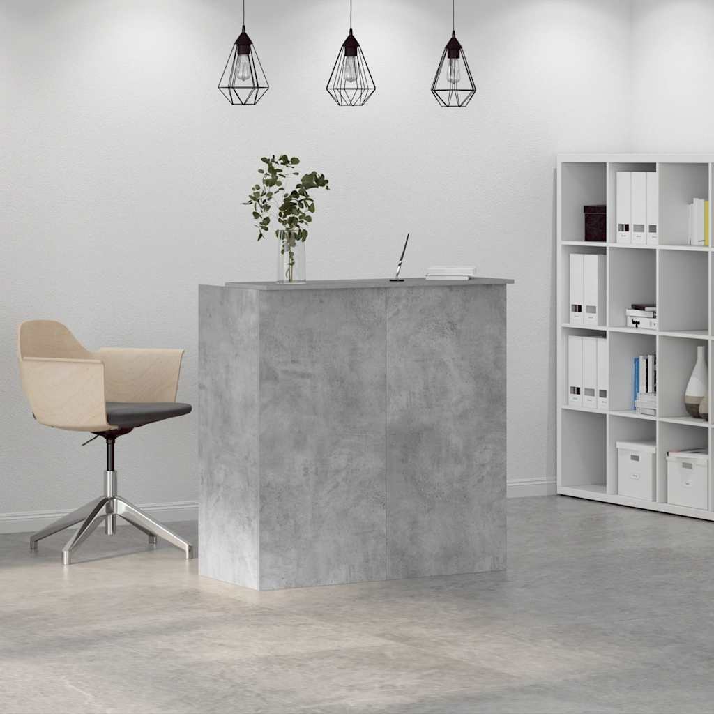receptionsskranke 100x50x103,5 cm konstrueret træ beton grå