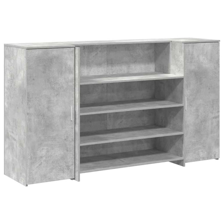 receptionsskranke 180x50x103,5 cm konstrueret træ beton grå