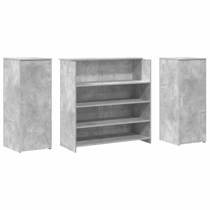receptionsskranke 180x50x103,5 cm konstrueret træ beton grå