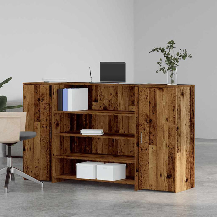 receptionsskranke 180x50x103,5 cm konstrueret træ antikt træ