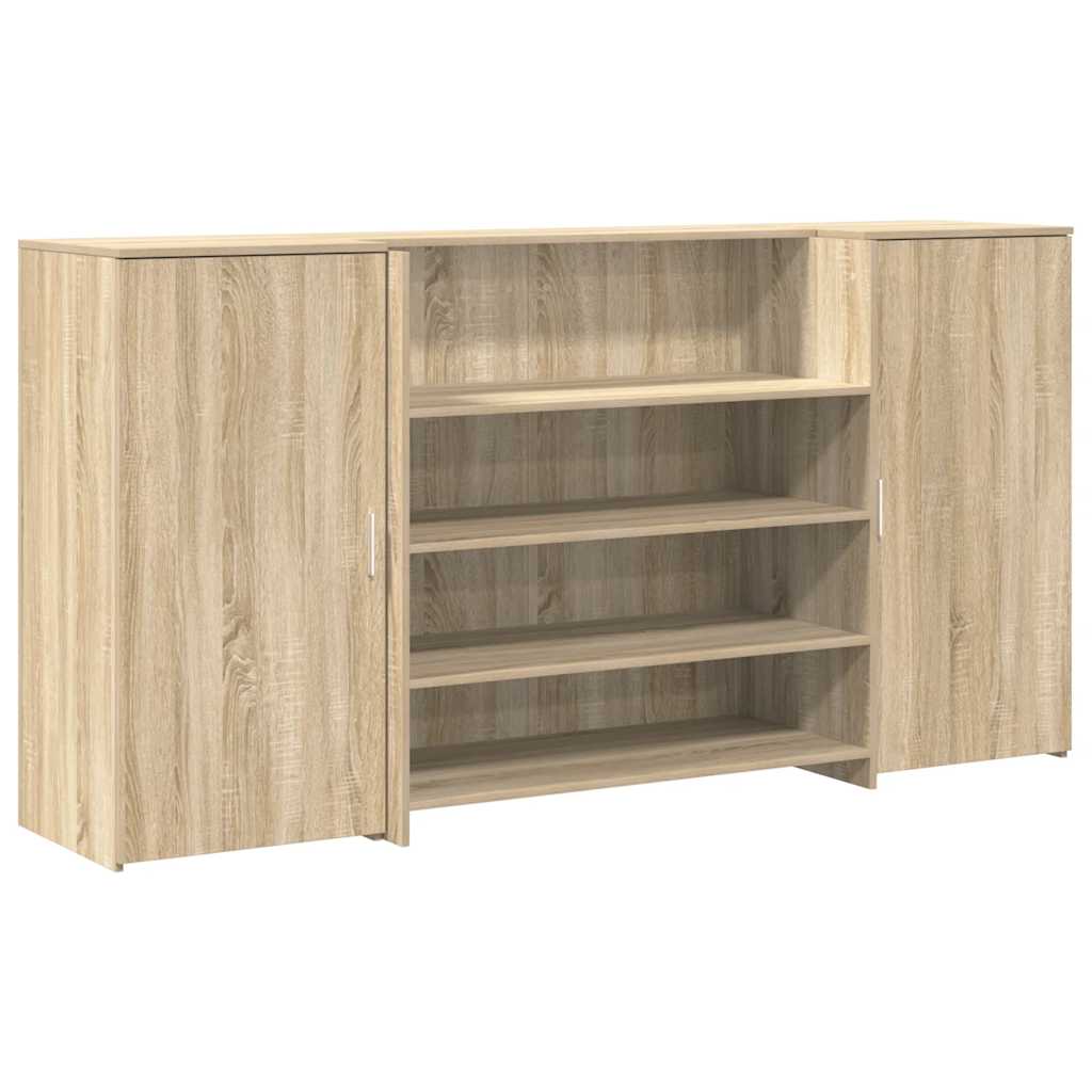 receptionsskranke 200x50x103,5 cm konstrueret træ sonoma-eg