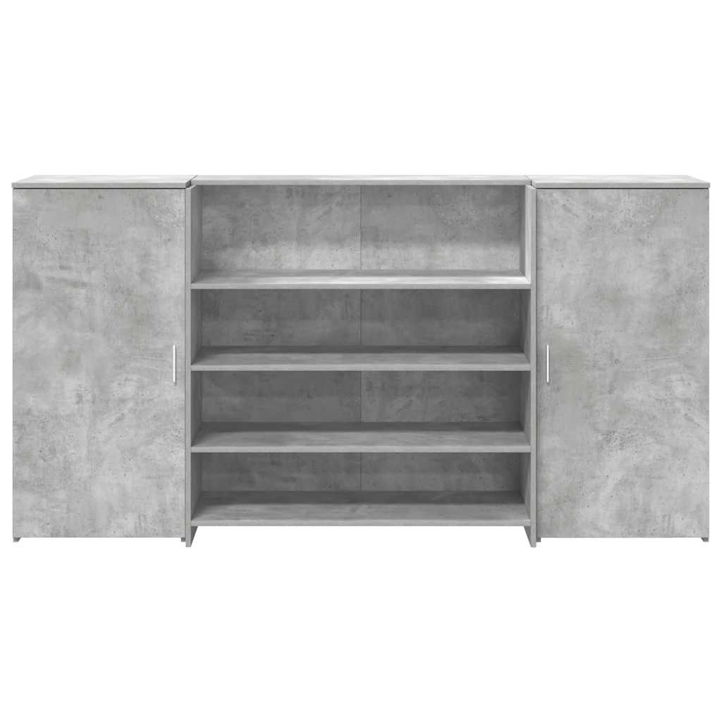 receptionsskranke 200x50x103,5 cm konstrueret træ beton grå