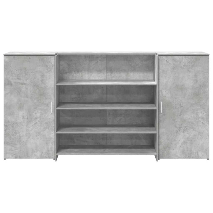 receptionsskranke 200x50x103,5 cm konstrueret træ beton grå