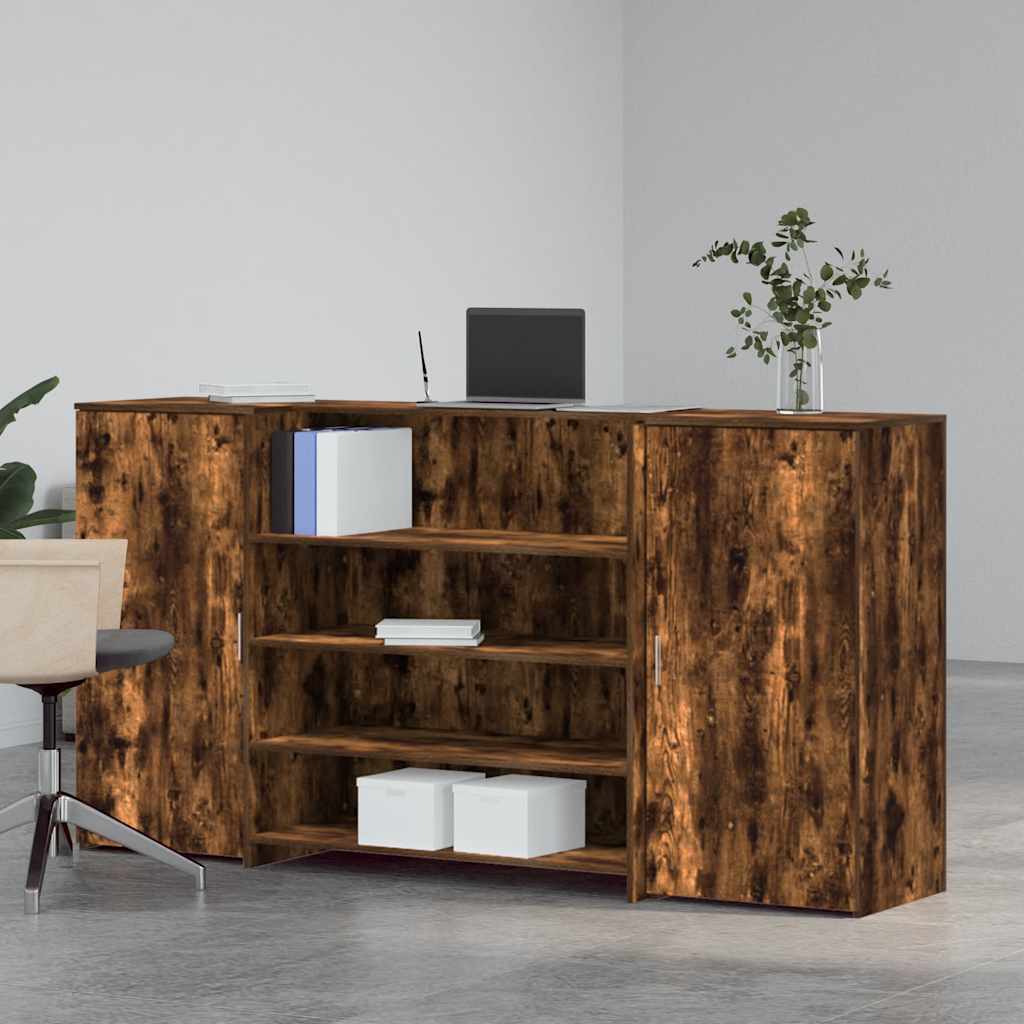 receptionsskranke 200x50x103,5 cm røget egetræsfarve