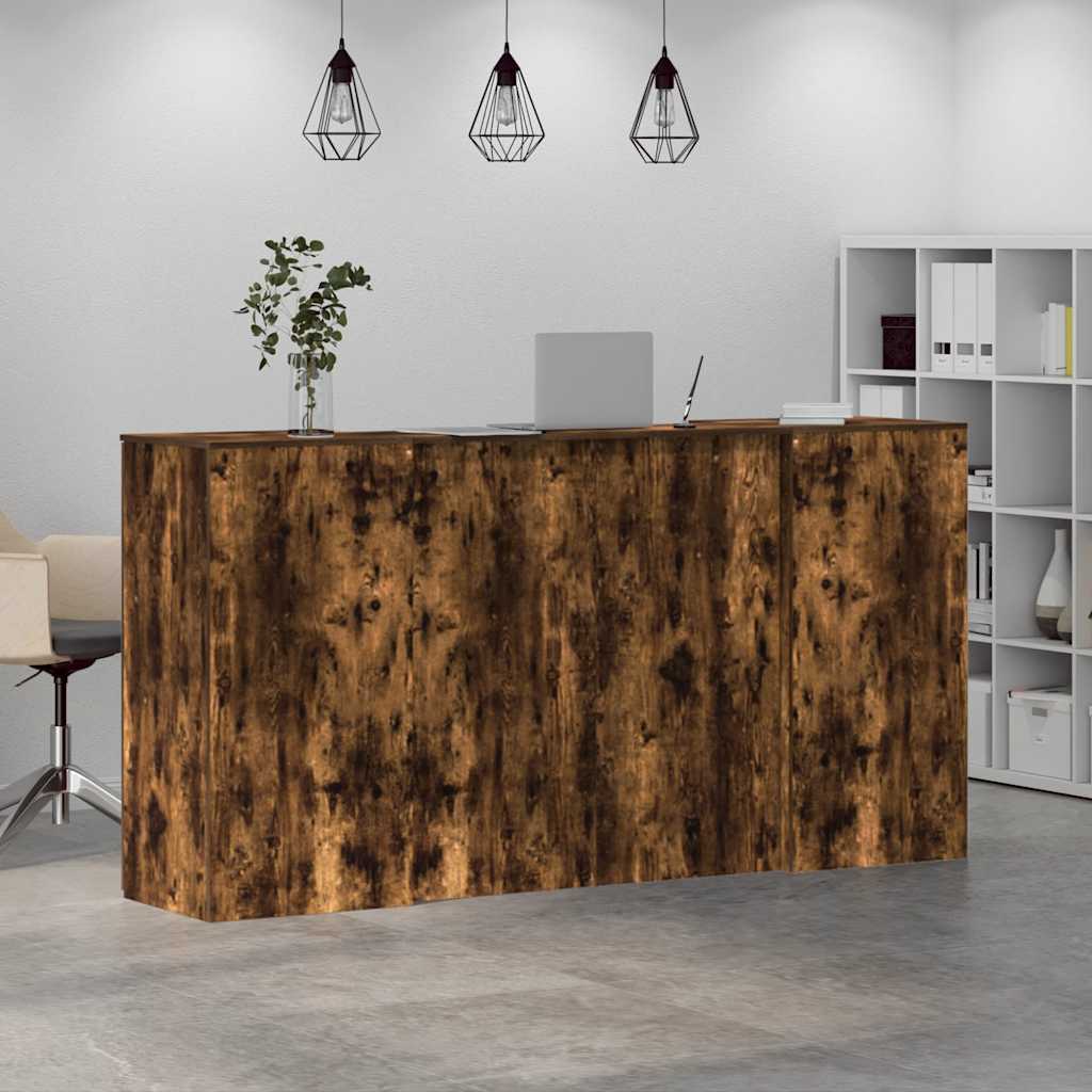 receptionsskranke 200x50x103,5 cm røget egetræsfarve