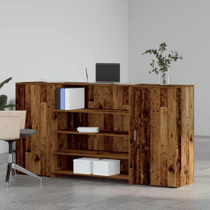 receptionsskranke 200x50x103,5 cm konstrueret træ antikt træ