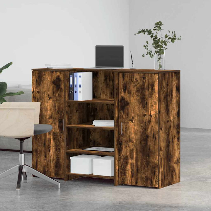 receptionsskranke 135x50x103,5 cm røget egetræsfarve