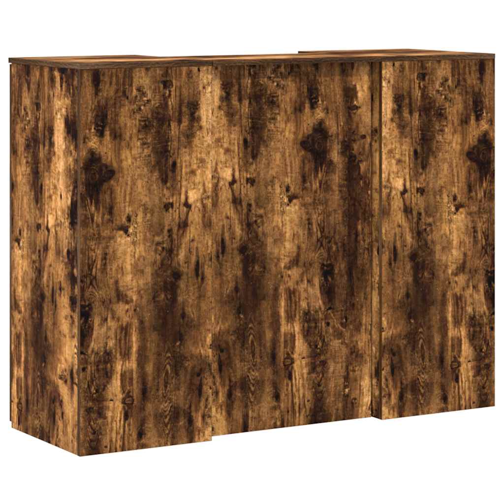 receptionsskranke 135x50x103,5 cm røget egetræsfarve