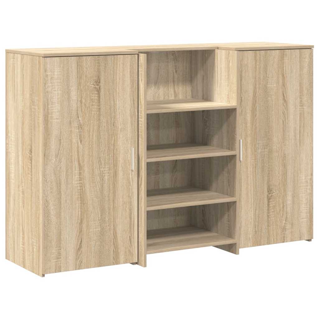 receptionsskranke 155x50x103,5 cm konstrueret træ sonoma-eg