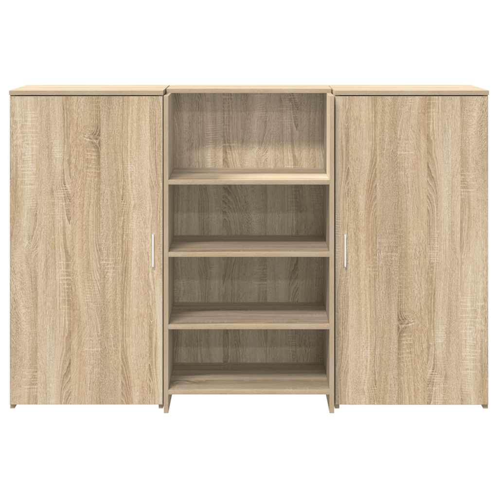 receptionsskranke 155x50x103,5 cm konstrueret træ sonoma-eg