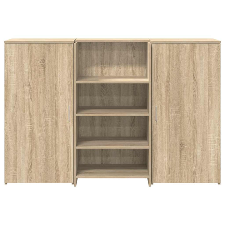receptionsskranke 155x50x103,5 cm konstrueret træ sonoma-eg