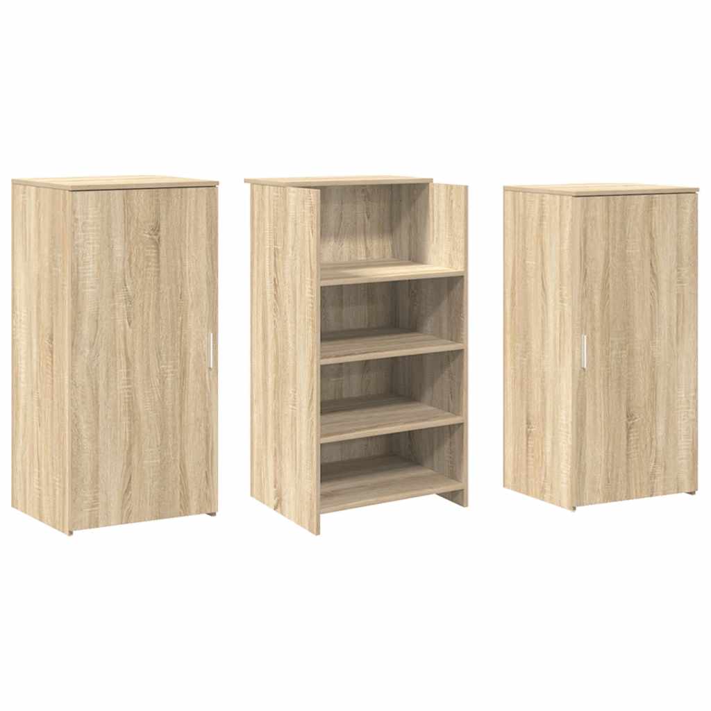 receptionsskranke 155x50x103,5 cm konstrueret træ sonoma-eg