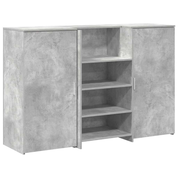 receptionsskranke 155x50x103,5 cm konstrueret træ beton grå