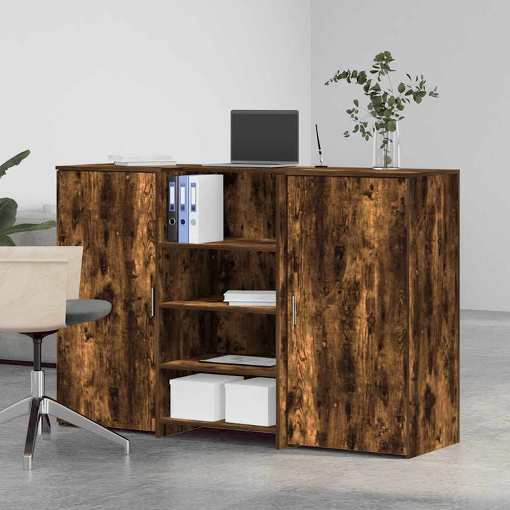 receptionsskranke 155x50x103,5 cm røget egetræsfarve