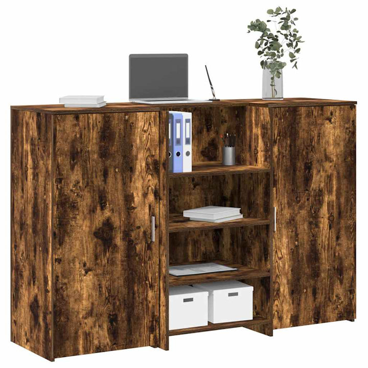 receptionsskranke 155x50x103,5 cm røget egetræsfarve
