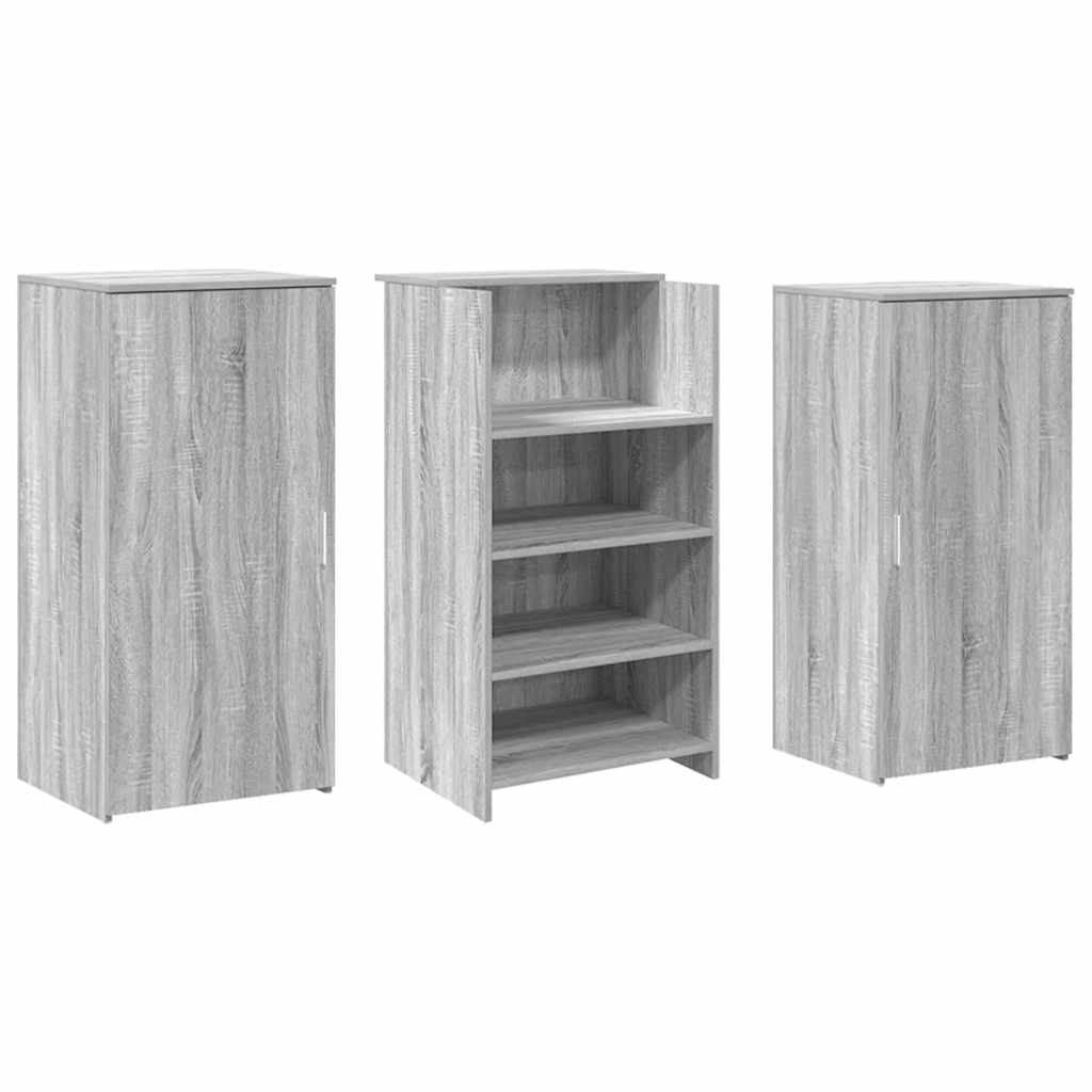 receptionsskranke 155x50x103,5 cm konstrueret træ grå sonoma