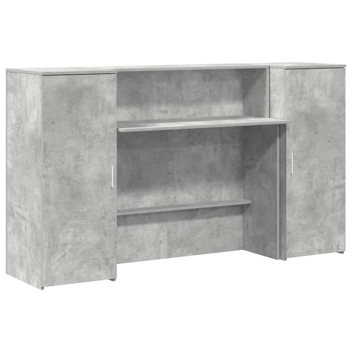 receptionsskranke 180x50x103,5 cm konstrueret træ beton grå