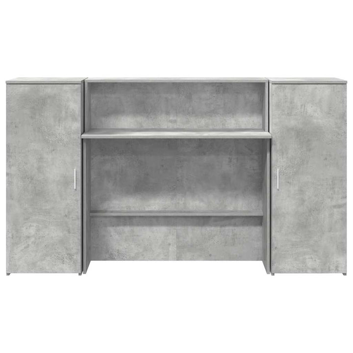 receptionsskranke 180x50x103,5 cm konstrueret træ beton grå