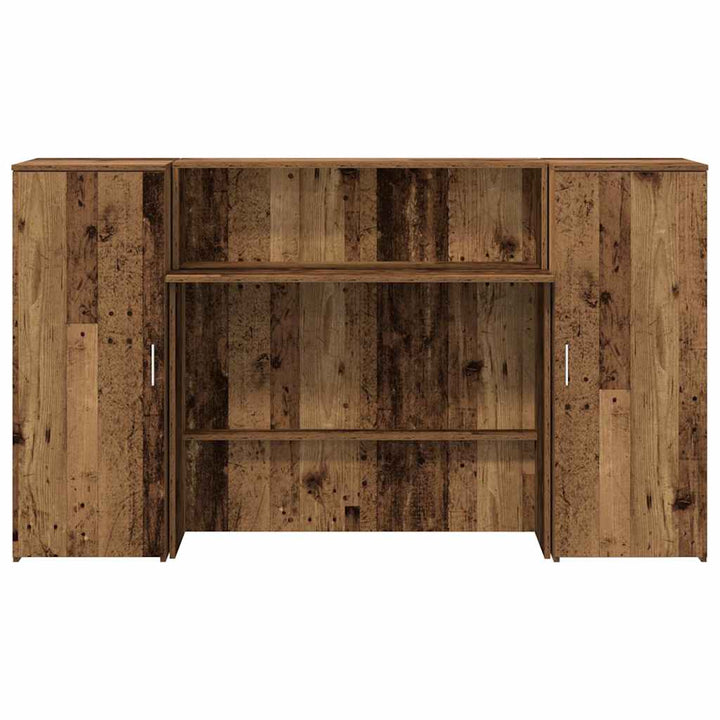 receptionsskranke 180x50x103,5 cm konstrueret træ antikt træ