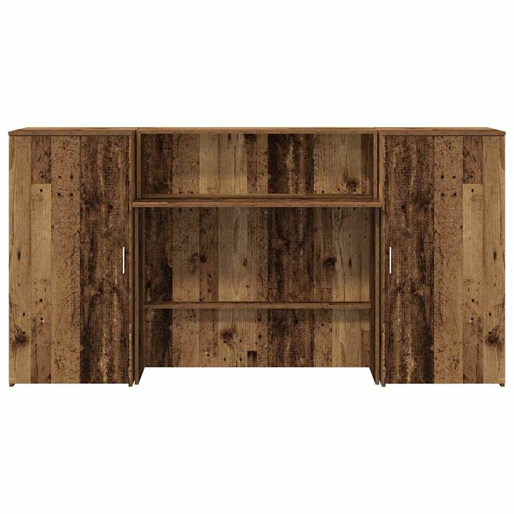 receptionsskranke 200x50x103,5 cm konstrueret træ antikt træ