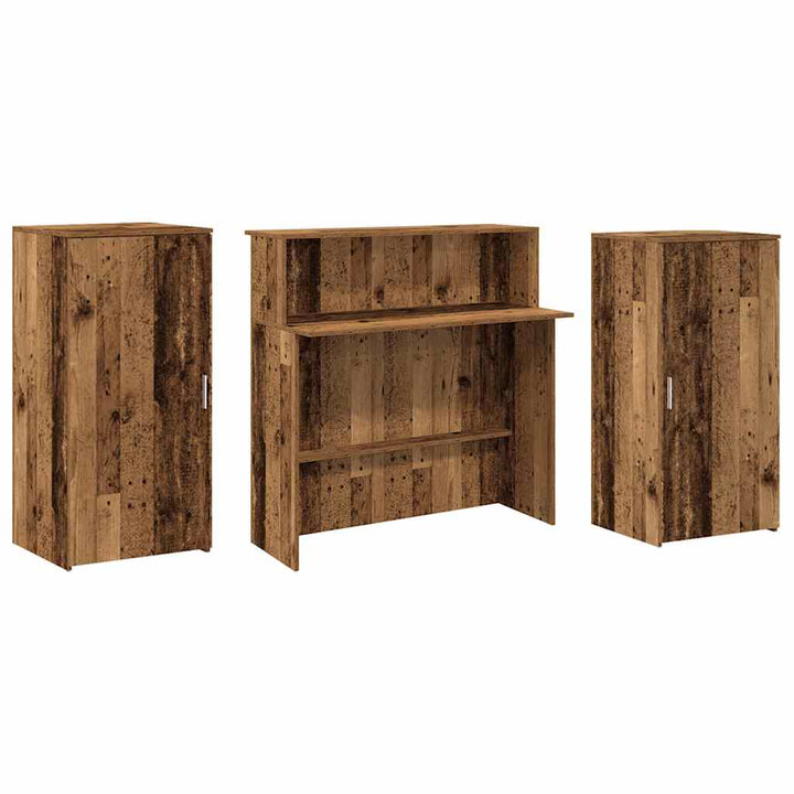 receptionsskranke 200x50x103,5 cm konstrueret træ antikt træ