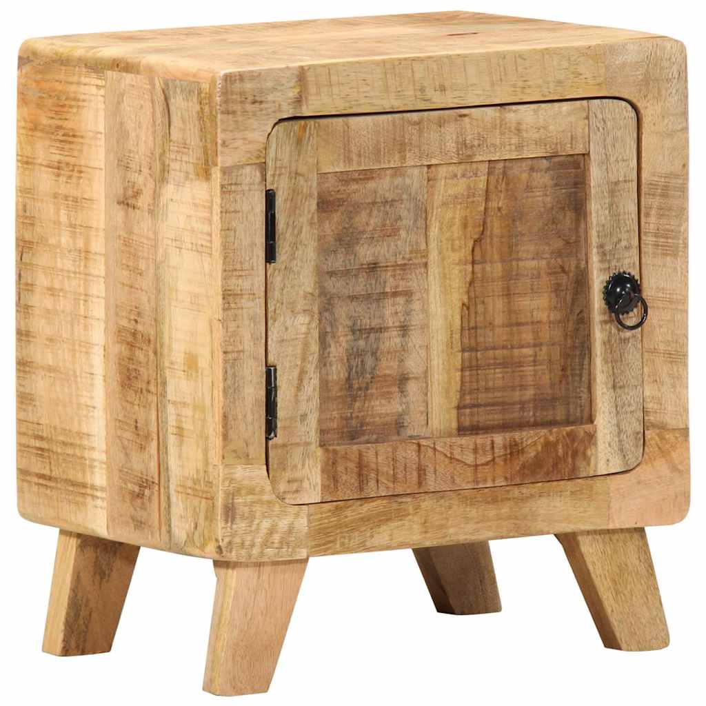 sengeborde 2 stk. 40x32x46 cm massivt ru mangotræ