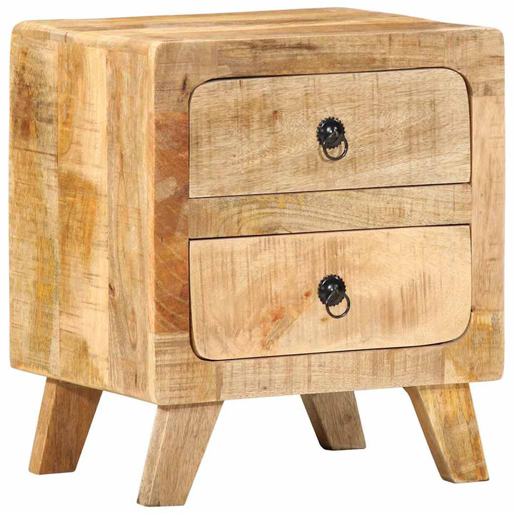 sengebord 40x32x46 cm massivt ru mangotræ