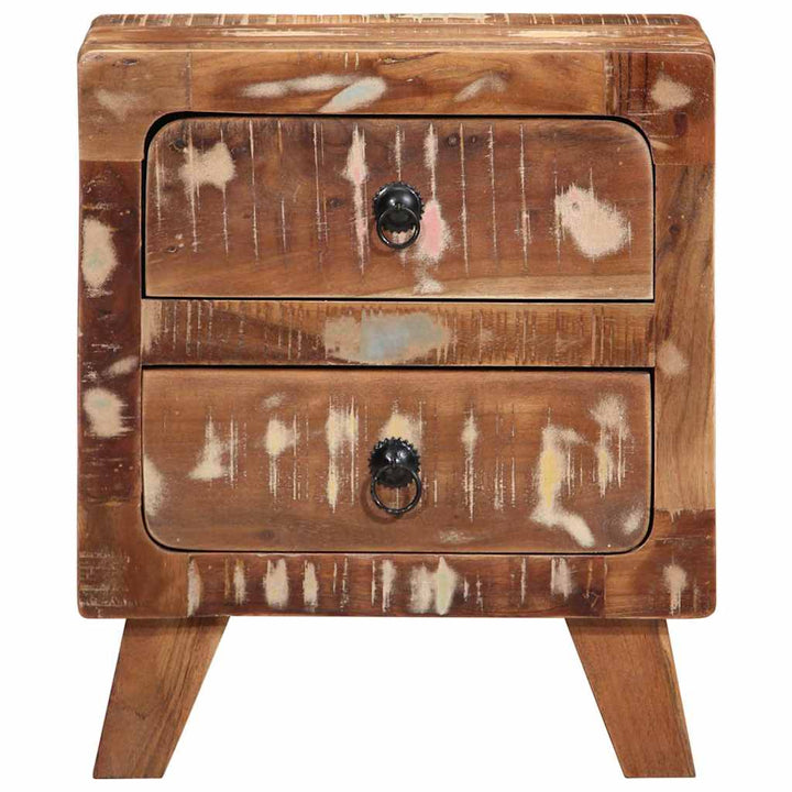 sengeborde 2 stk. 40x32x46 cm massivt genbrugstræ