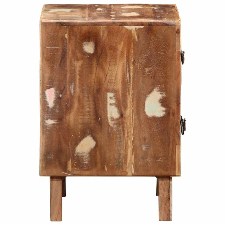 sengeborde 2 stk. 40x32x46 cm massivt genbrugstræ