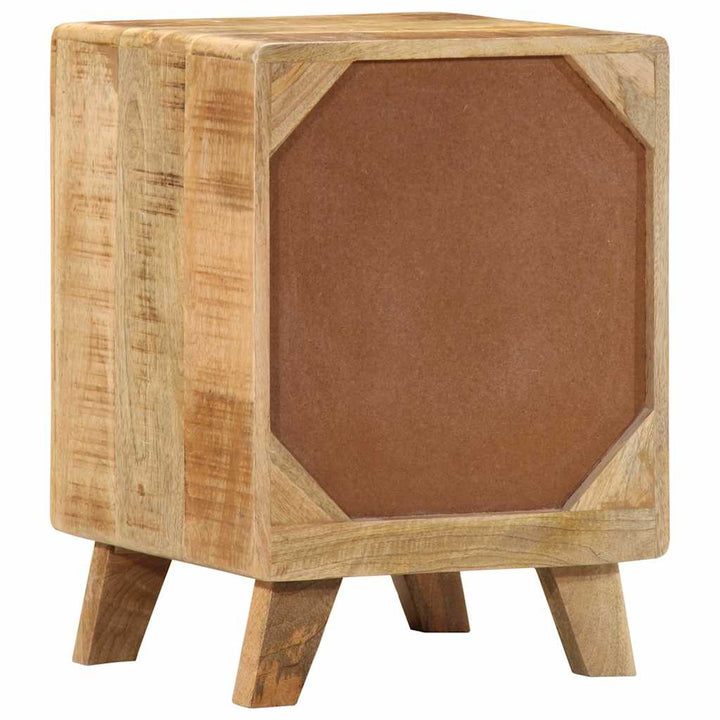 sengeborde 2 stk. 37x32x50 cm massivt ru mangotræ