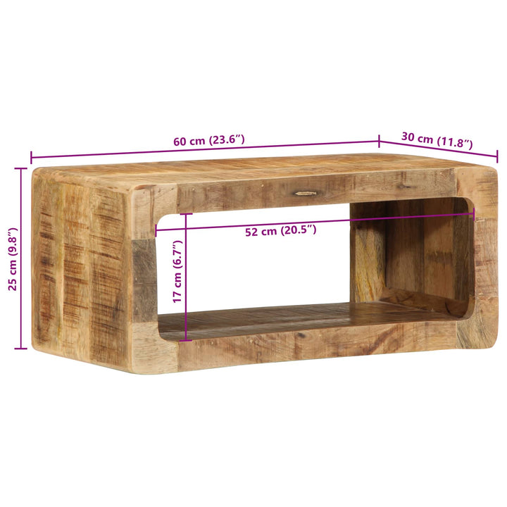 TV-skab Brun 60 x 30 x 25 cm Massivt mangotræ