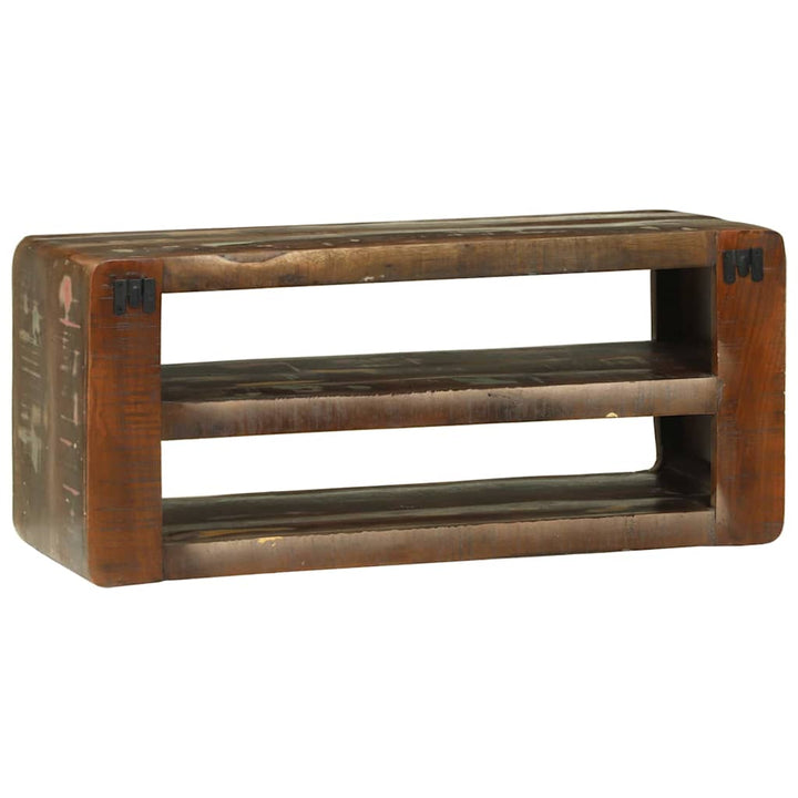 TV-skab Flerfarvet 80 x 32 x 36 cm Massivt genbrugstræ
