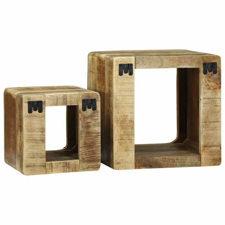 TV Enheder 2 pcs Brun 36 x 30 x 36 cm Massivt mangotræ