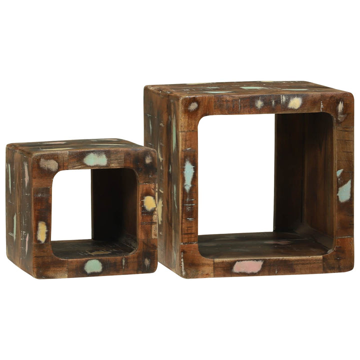 TV Enheder 2 pcs Flerfarvet 36 x 30 x 36 cm Solid genbrugs træ