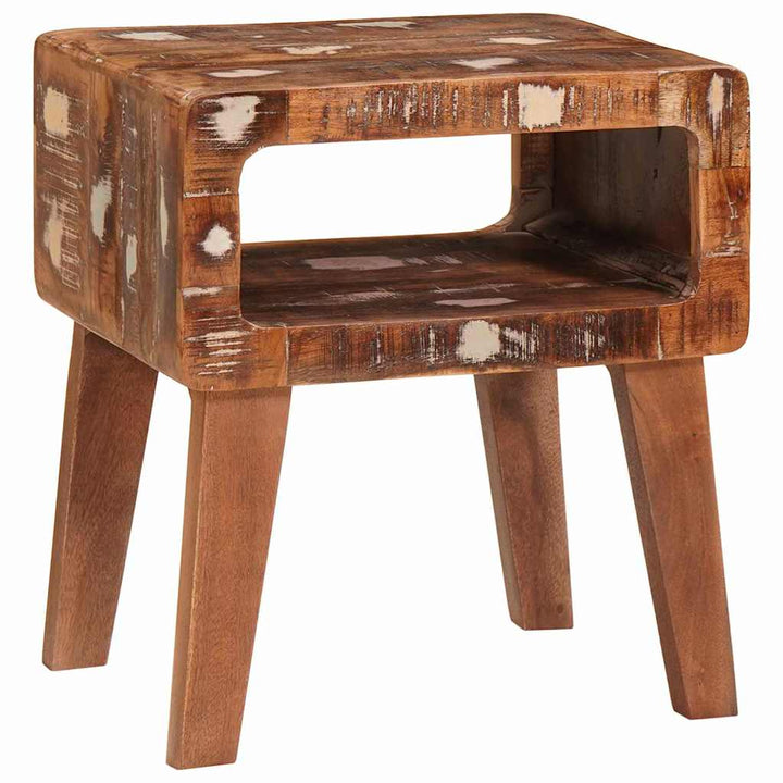 Endebord med hylde Brun 40 x 32 x 46 cm Solid genbrugs træ