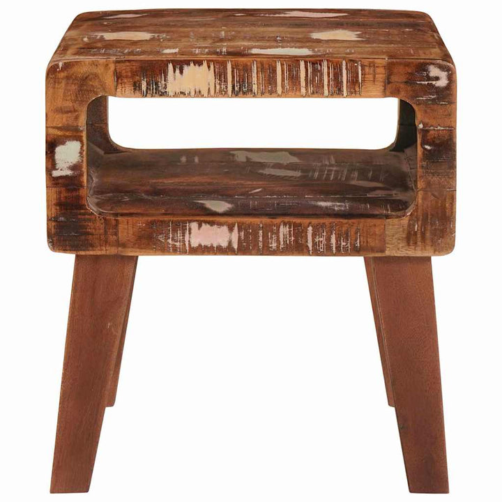 Endebord med hylde Brun 40 x 32 x 46 cm Solid genbrugs træ