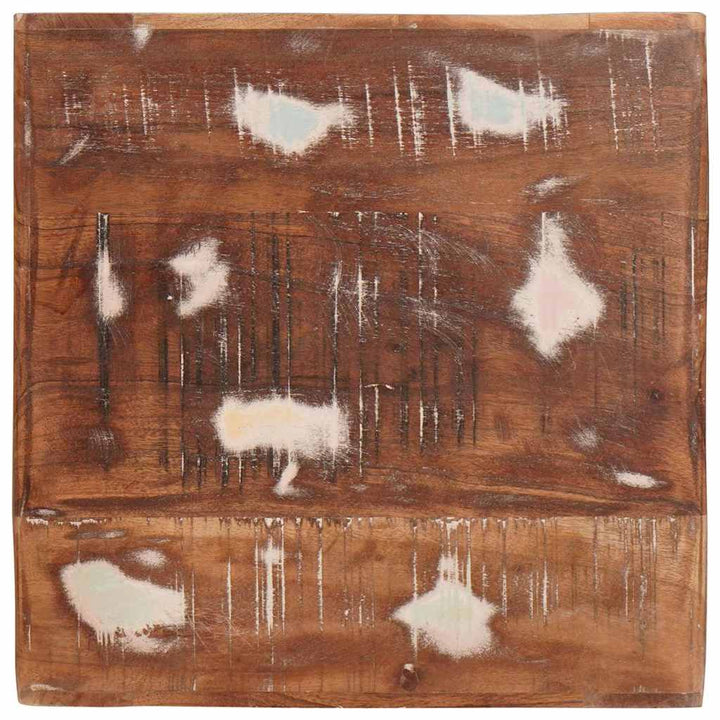 Endebord med hylde Brun 40 x 40 x 49 cm Solid genbrugs træ