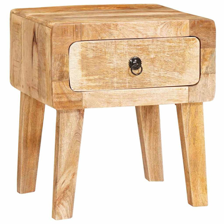 Endebord med skuffe Brun 40 x 32 x 46 cm Massivt mangotræ