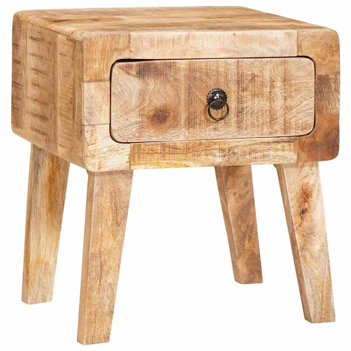 Endebord med skuffe Brun 40 x 32 x 46 cm Massivt mangotræ