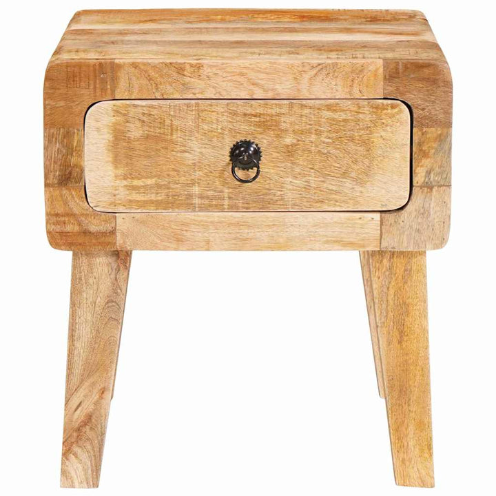 Endebord med skuffe Brun 40 x 32 x 46 cm Massivt mangotræ