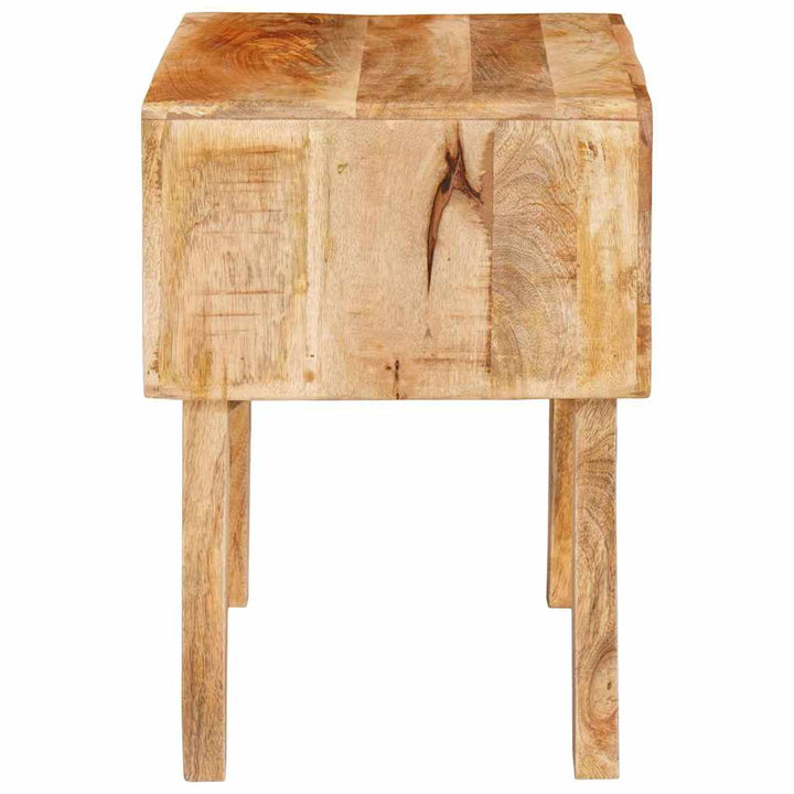 Endebord med skuffe Brun 40 x 32 x 46 cm Massivt mangotræ